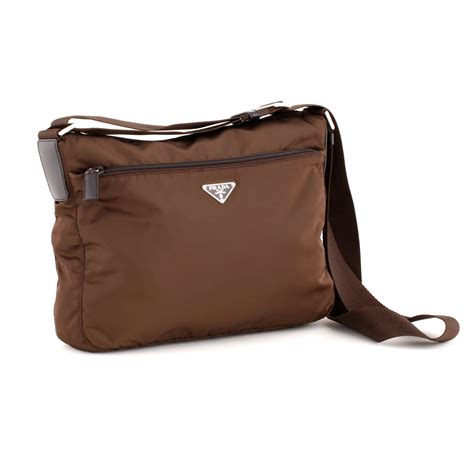 prada nylon crossbody bag brown|prada nylon shoulder bag price.